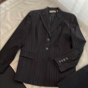 Chanel Black Pinstripe Blazer and skirt, the perfect suit